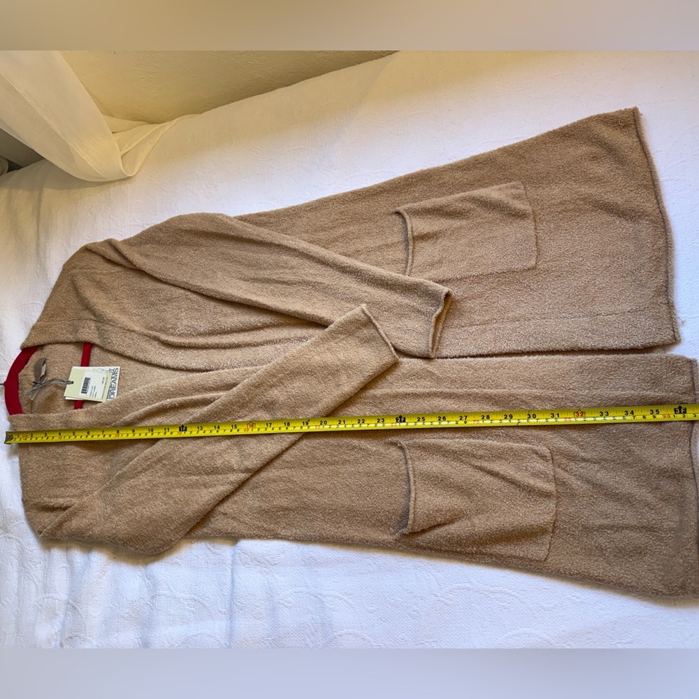Barefoot Dreams Soft Camel Cardigan Cozy Chic Open Front Duster size S Nordstrom - Picture 6 of 12
